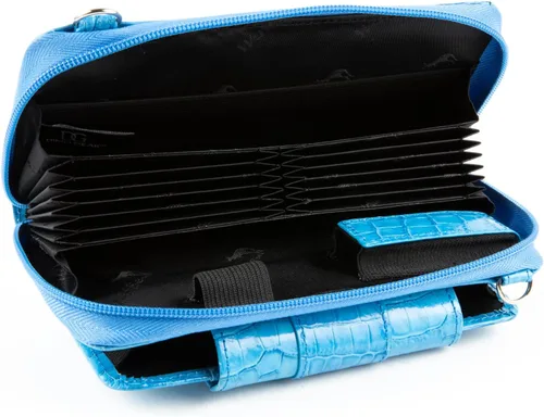 Vista 6 de Mini bolso cruzado de cuero para mujer con bloqueo RFID Pebbled