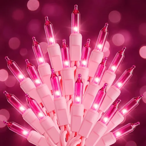 Vista 14 de Guirnalda de luces incandescentes púrpura de 20 pies para decoración de fiesta