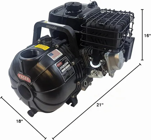 Vista 5 de Pacer Bombas SE2PL E5.5 Bomba de transferencia de agua multiusos con entrada y salida de 2 pulgadas, 150 GPM