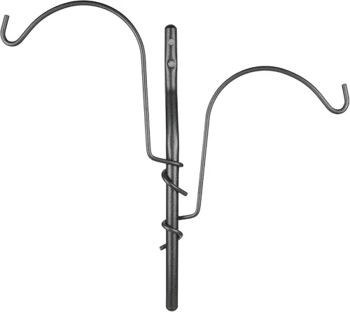Vista 10 de Yard Butler YT-5 Jardín colgante para árbol de patio, tres ganchos de pastor para colgar plantas al aire libre o interior, dos soportes circulares