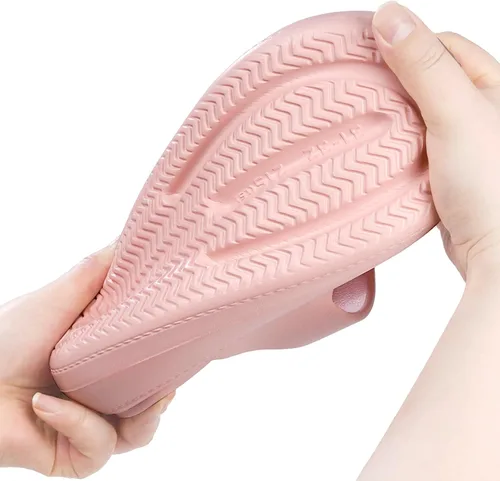 Vista 5 de KVbabby Sandalias de nube para niños, doble hebilla ajustable, sandalias para niñas y niños, suela gruesa, cojín de ducha antideslizante