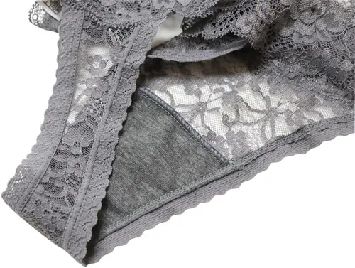 Vista 7 de Tangas de encaje sexy para mujer, ropa interior atrevida, paquete de 5