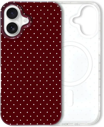 Vista 43 de Hython Funda para iPhone Air, diseño estético de lunares lindos, funda simple de 6.5 pulgadas, delgada, antiarañazos, parachoques de TPU suave, a