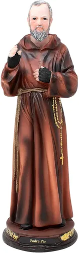 Vista 3 de DVDMATINEMOVIES - Estatua de resina de padre pio, varios tamaños, material de resina, padre pio, decoración del hogar, eventos, iglesia