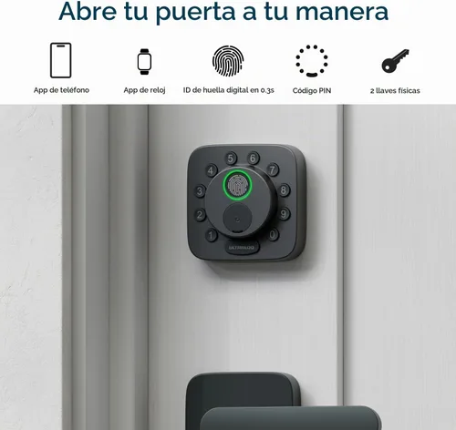 Vista 2 de ULTRALOQ Bolt SE Wi-Fi Smart Lock, materia sobre hilo, acceso remoto a la Negro