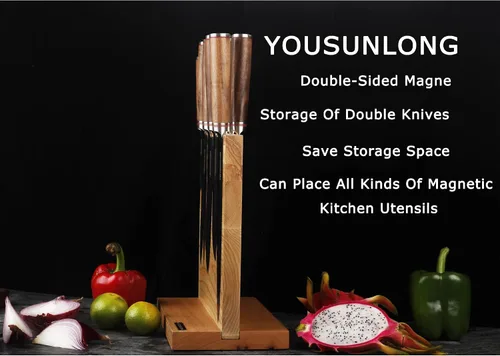 Vista 8 de YOUSUNLONG Bloque magnético para cuchillos - Soporte magnético para cuchillos - Soporte magnético para cuchillos - Super magnético de doble cara