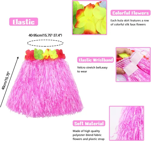 Vista 2 de Hawaiian Hula Dance Costume 5pcs for Girls