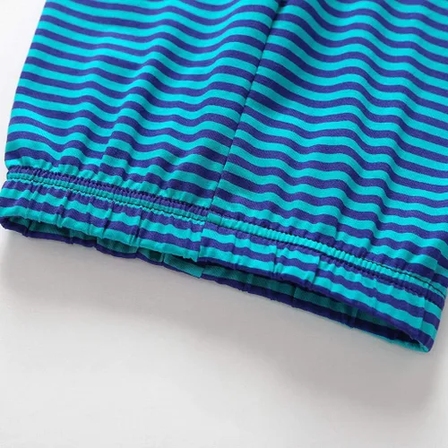 Vista 5 de Conjunto de ropa de bebé para niños, 2 piezas, para niños recién nacidos, dibujos animados, perro de manga corta, camiseta Tops+pantalones a rayas