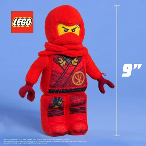Vista 5 de LEGO NINJAGO - Minifigura de peluche pequeño Kai en peluche ninja rojo