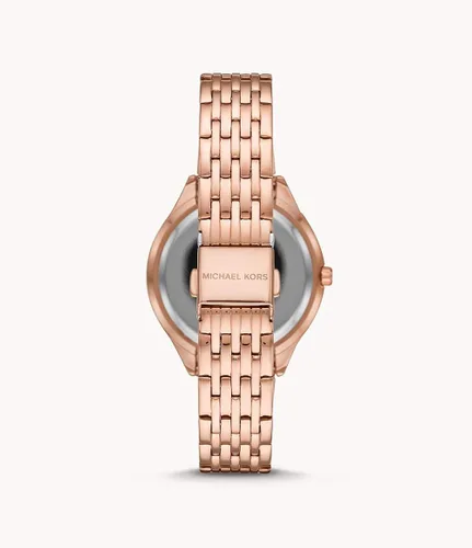 Vista 2 de Michael Kors MK7085 - Reloj de aleación de tono oro rosa de tres agujas para mujer