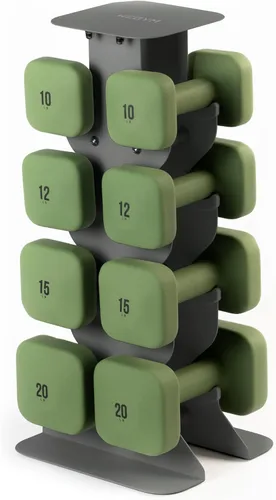 Vista 63 de WeGym SafeGrip - Mancuernas cuadradas con asas antideslizantes, pesas libres estéticas para entrenamientos en casa, diseño estable que evita rodar