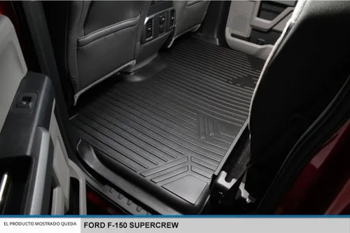 Vista 4 de SMARTLINER Juego de alfombrillas de piso de ajuste personalizado de 2 filas compatibles con Ford F-150 2015-2025