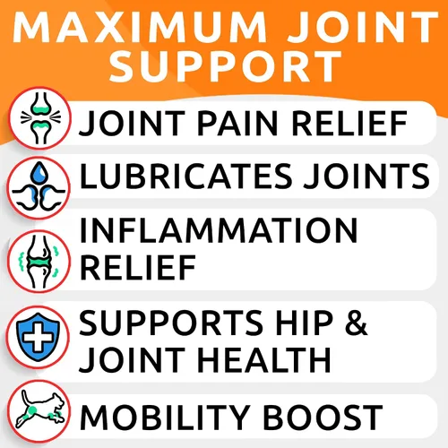Vista 5 de Senior Advanced - Paquete de golosinas para perros con glucosamina + glucosamina para aliviar el dolor articular de perro viejo + cuidado de cadera