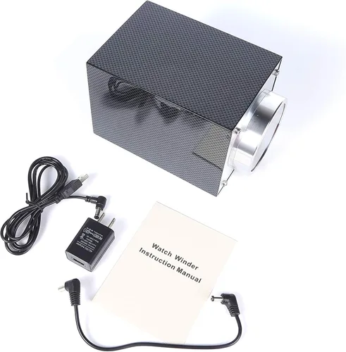 Vista 8 de MOZSLY - Bobinadora de un solo reloj para relojes automáticos adaptador de CA alimentado por batería 12 modos de rotación caja de bobinado con motor