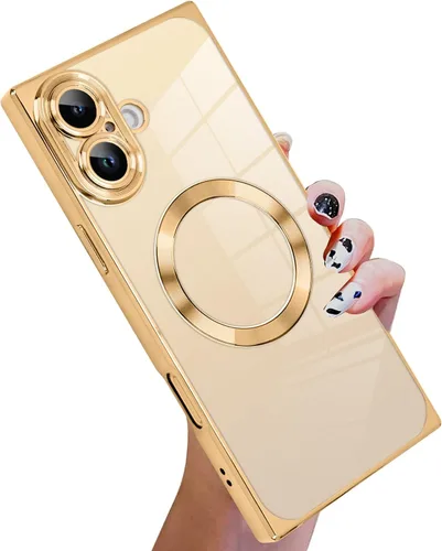 Vista 51 de KANGHAR Funda diseñada para iPhone 12 Pro Magnética Transparente con Protector de Lente de Cámara [Compatible con MagSafe] Diseño de Placado
