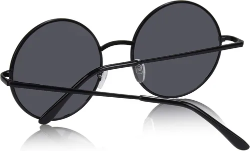Vista 18 de Sunny Pro - Lentes de sol redondos con diseño de círculos retro con lentes tintados y protección UV400