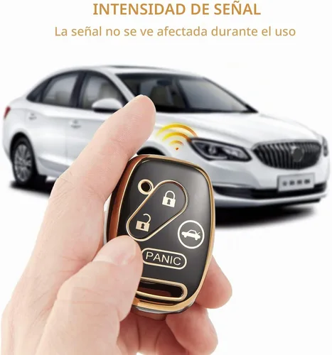 Vista 5 de OFFCURVE Funda protectora completa para llave de automóvil Honda Accord Negro dorado