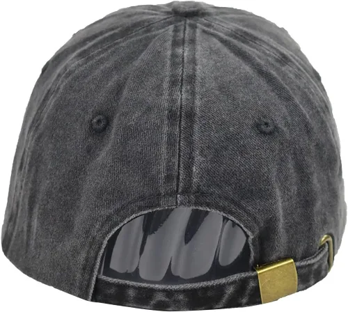 Vista 3 de HHNLB Bigfoot - Gorra de béisbol bordada ajustable de algodón retro de mezclilla de algodón para pies grandes