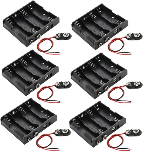 Vista 11 de Soporte de batería CR2032 de 30 piezas con plomo, soporte de celda de moneda de 3 V con interruptor, soporte de batería de botón CR2032 (negro)