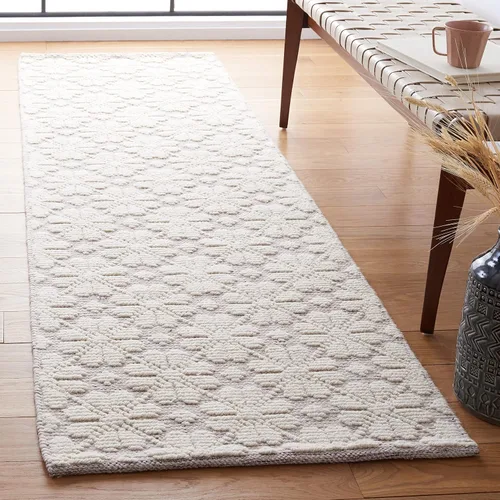 Vista 35 de SAFAVIEH Vermont Collection - Alfombra de pasillo, 2 pies 3 pulgadas x 6 pies, color marfil, lana hecha a mano, ideal para zonas de alto tráfico