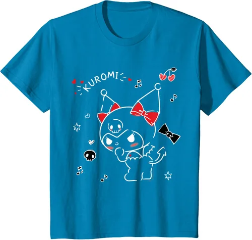 Vista 45 de Kuromi Camiseta Mischievous Tee Shirt Negro