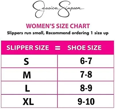Vista 2 de Jessica Simpson - Pantuflas cómodas de piel sintética para mujer con suela antideslizante y espuma viscoelástica