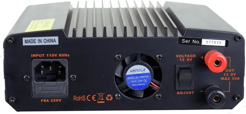Vista 3 de TekPower TP30SWII 30 Amp DC 13.8V Fuente de alimentación de conmutación analógica con compensación de ruido