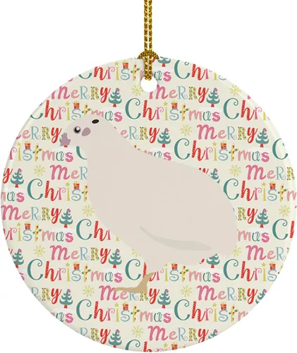 Vista 65 de Caroline's Treasures Adorno de cerámica de avestruz común para árbol de Navidad, decoración colgante para el hogar, Navidad, vacaciones, fiesta