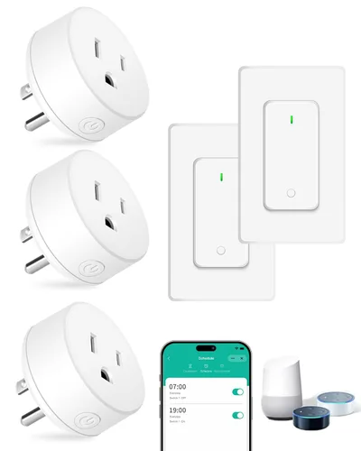 Vista 61 de NineLeaf - Enchufe de salida de control remoto, interruptor de luz de encendido y apagado inalámbrico desmontable 500FT Light Plug Decorator