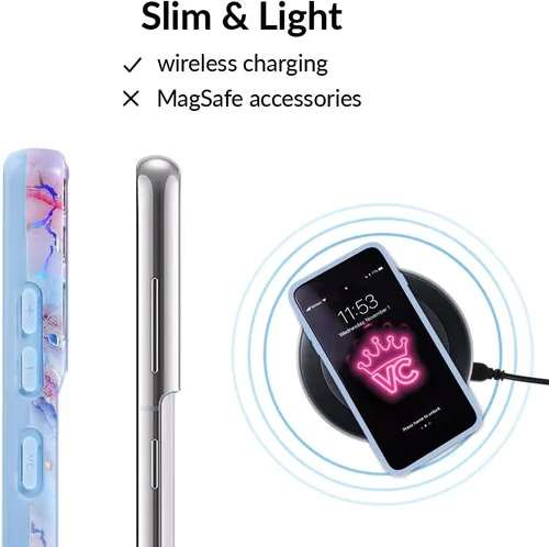 Vista 5 de VELVET CAVIAR Funda compatible con Samsung Galaxy S22 para mujer, probada en caídas de 8 pies, con forro de microfibra, bonitas fundas protectoras