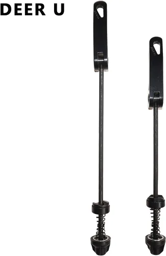 Vista 5 de DEER U Road Mountain Bicycle MTB Wheel Hub Front and Rear Skewers Quick Release Clip Bolt Lever Axle QR 145/180 mm, a Pair