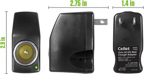 Vista 7 de Cellet Adaptador de CA a CC, convertidor de corriente de 120 V/110 V a 12 V CA/CC, enchufe para encendedor de cigarrillos de automóvil