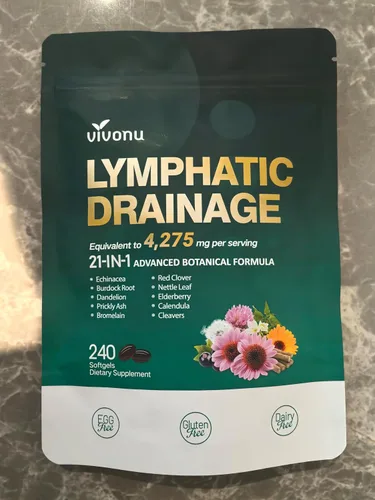 Vista 8 de Suplemento de drenaje linfático, 240 cápsulas blandas, suplemento de apoyo del sistema linfático de 4275 mg para mujeres y hombres, mezcla