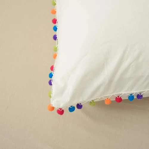 Vista 5 de Softta Grils - Juego de cama con pompones y volantes