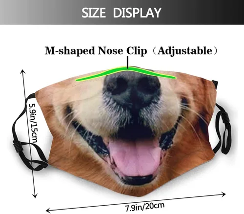 Vista 2 de goincrond Divertida máscara facial de animal de vaca con 2 filtros reutilizable ajustable para hombres mujeres y adultos