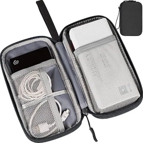 Vista 6 de Bolsa de Accesorios Electrónicos / Estuche Organizador Electrónico, Bolsa de Almacenamiento de Accesorios Electrónicos Pequeños Duradera para Varios