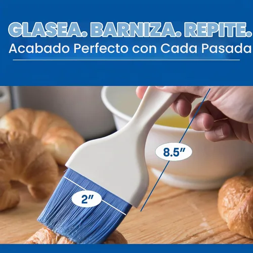 Vista 4 de Pincel de silicona/Pincel para repostería Carlisle Galaxy., 3", Azul