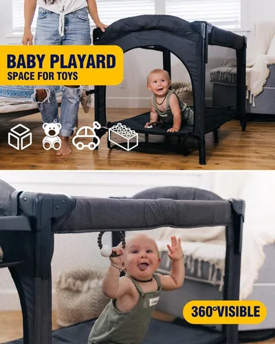 Vista 6 de BEKA cuna para bebé de 4 en 1 para colocar al lado de la cama, cuna para bebé de 4 funciones, cuna para colocar al lado de la cama, corralito, mesa