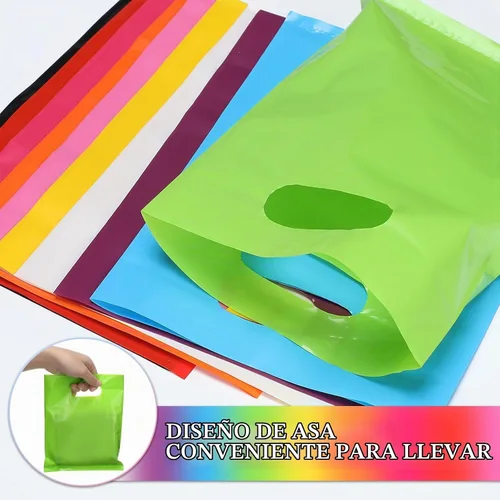 Vista 4 de Geyoga 500 bolsas pequeñas de plástico para regalo, a granel, color sólido Varios