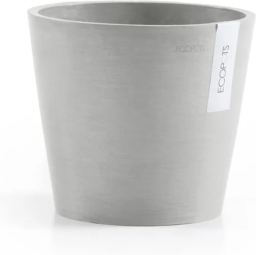 Vista 13 de Ecopots Amsterdam - Maceta redonda para flores, color gris oscuro, 8