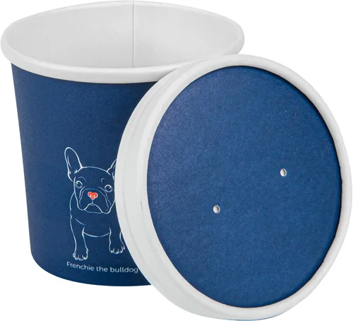 Vista 10 de Restaurantware Bio Tek - Tapas para sopa de papel azul, 200 desechables, 12 onzas, redondas, estilo moderno, herméticas, se venden por separado