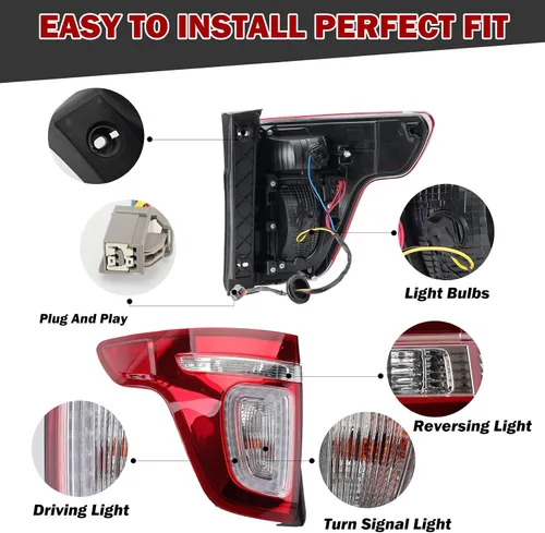 Vista 2 de Luz trasera lámpara de freno trasero para Ford Explorer 2011 2012 2013 2014 2015 (lado izquierdo del conductor)