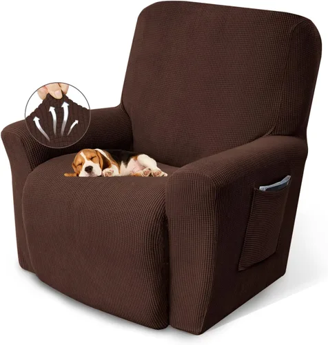 Vista 20 de KEKUOU Fundas para sillón reclinable, fundas para sillón reclinable Lazy Boy, fundas elásticas para sofá, 1 pieza de protector de muebles con parte