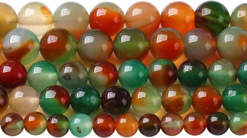 Vista 269 de 100 cuentas de piedra multicolor natural de 0.236 pulgadas (0.236 in), cuentas espaciadoras sueltas redondas para hacer pulseras, collares, aretes