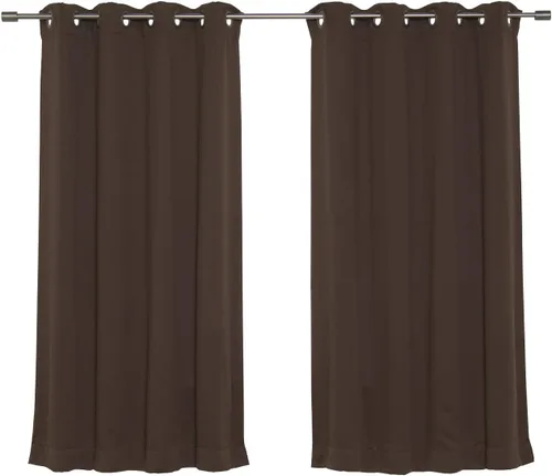 Vista 5 de Best Home Fashion Cortinas opacas aisladas térmicamente - Parte superior del ojal de bronce antiguo - 52" de ancho x 84" Largo - (Juego de 2 Paneles)