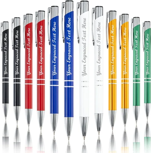 Vista 16 de Bolígrafos personalizados a granel con grabado sin nombre, bolígrafo de impresión personalizada, bolígrafo de metal pastel, regalo personalizado