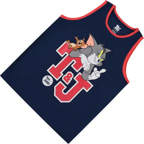 Vista 6 de Camiseta de baloncesto de Tom & Jerry para hombre, camiseta clásica de malla Hanna-Barbera, camiseta sin mangas de malla de dibujos animados vintage