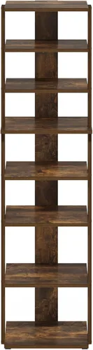 Vista 6 de Furinno Zapatero vertical compacto, organizador de zapatos estrecho de 8 niveles, almacenamiento de zapatos independiente, estante de zapatos