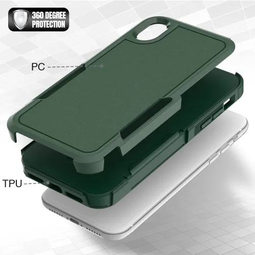 Vista 355 de Jeylly Funda para iPhone SE/Funda para iPhone 5S, Exterior de Plástico Duro que Absorbe Golpes + Interior de Silicona de Goma Defensor contra