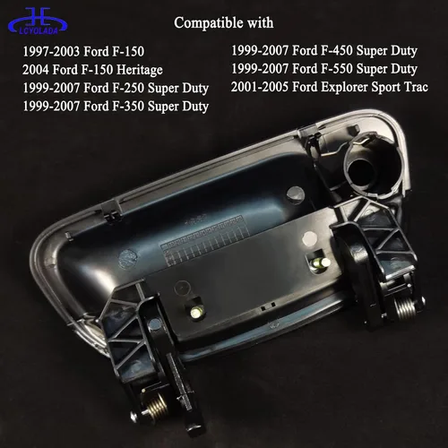 Vista 4 de Pestillo de manija de metal para puerta trasera compatible con Ford F150 F250 F350 F450 F550 Super Duty 01-05, Ford Explorer Sport Trac 01-05